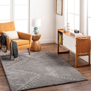 Livabliss Nomadic Bohemian Geometric Machine Woven Polyester Rug for Living Room or Bedroom Medium Gray 7'10" x 10' NMC2300-71010