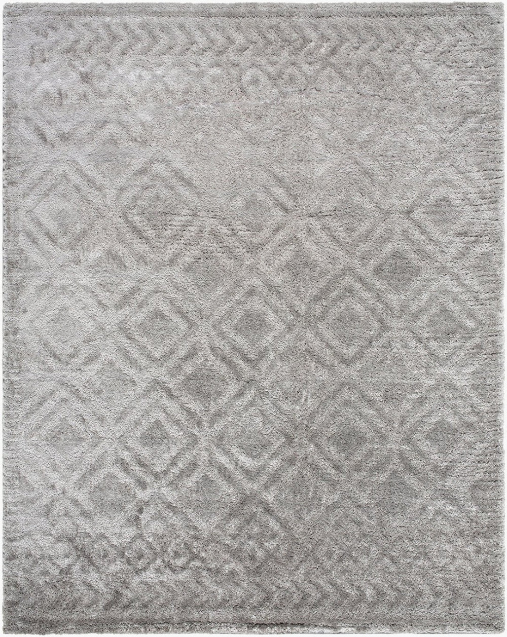 Livabliss Nomadic Turkish Machine Woven Polyester Area Rug Minimalist Modern Living Room Accent Medium Gray 7'10" x 10' NMC2303-71010