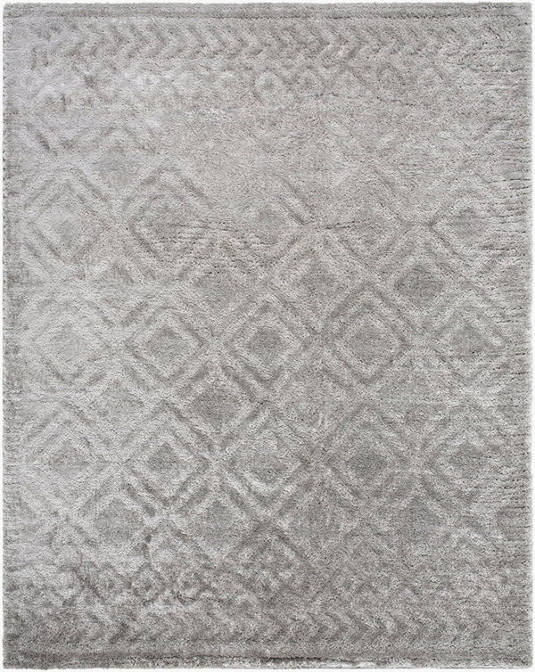 Livabliss Nomadic Turkish Machine Woven Polyester Area Rug Minimalist Modern Living Room Accent Medium Gray 7'10" x 10' NMC2303-71010