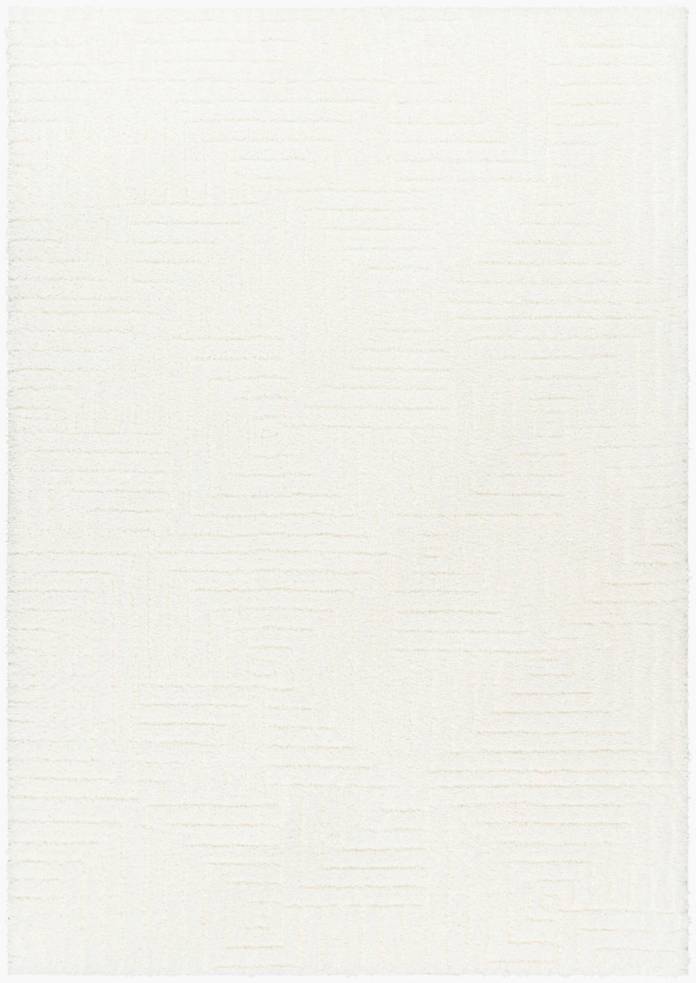 Livabliss Nomadic Plush Polyester Area Rug Machine Woven in Turkey for Living Rooms and Bedrooms Ivory 7'10" x 10' NMC2314-71010