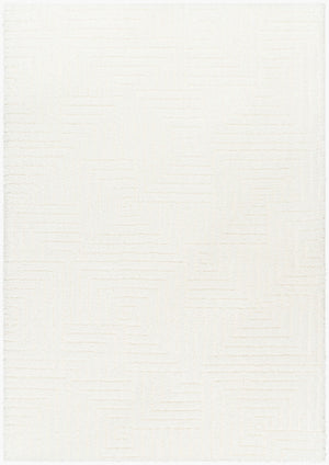 Livabliss Nomadic Plush Polyester Area Rug Machine Woven in Turkey for Living Rooms and Bedrooms Ivory 7'10" x 10' NMC2314-71010