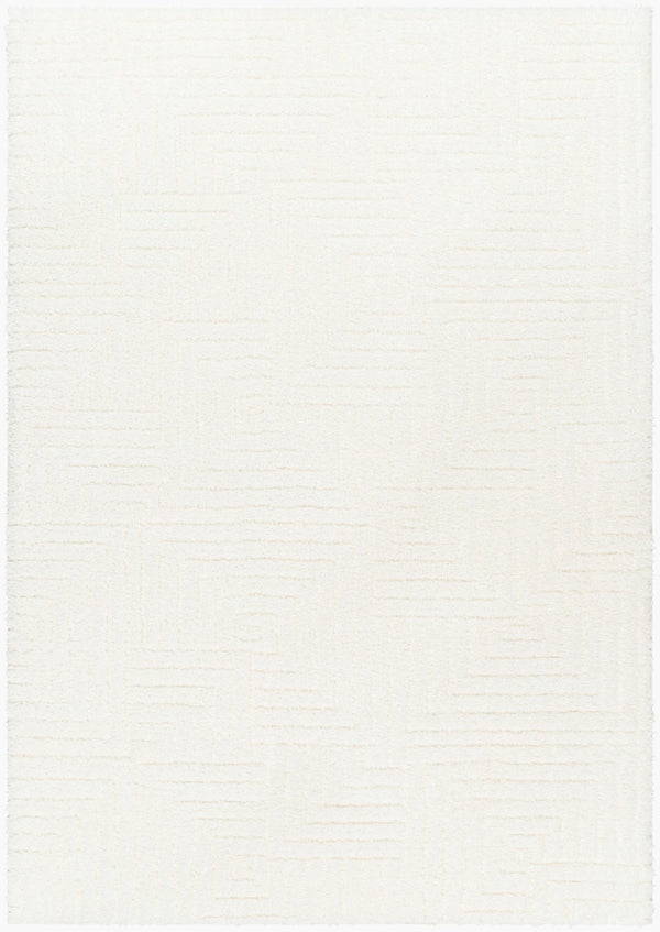 Livabliss Nomadic Plush Polyester Area Rug Machine Woven in Turkey for Living Rooms and Bedrooms Ivory 7'10" x 10' NMC2314-71010