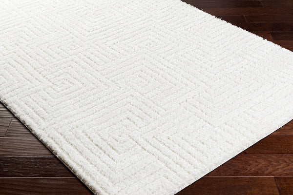 Livabliss Nomadic Plush Polyester Area Rug Machine Woven in Turkey for Living Rooms and Bedrooms Ivory 7'10" x 10' NMC2314-71010