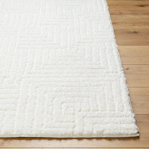 Livabliss Nomadic Plush Polyester Area Rug Machine Woven in Turkey for Living Rooms and Bedrooms Ivory 7'10" x 10' NMC2314-71010