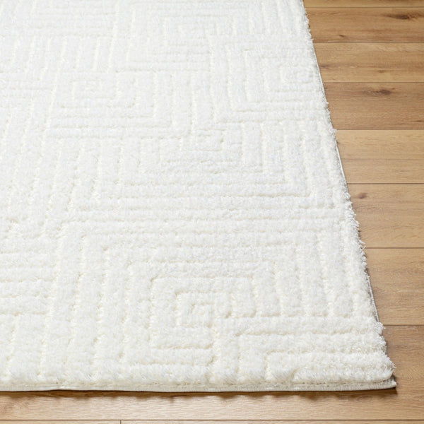 Livabliss Nomadic Plush Polyester Area Rug Machine Woven in Turkey for Living Rooms and Bedrooms Ivory 7'10" x 10' NMC2314-71010