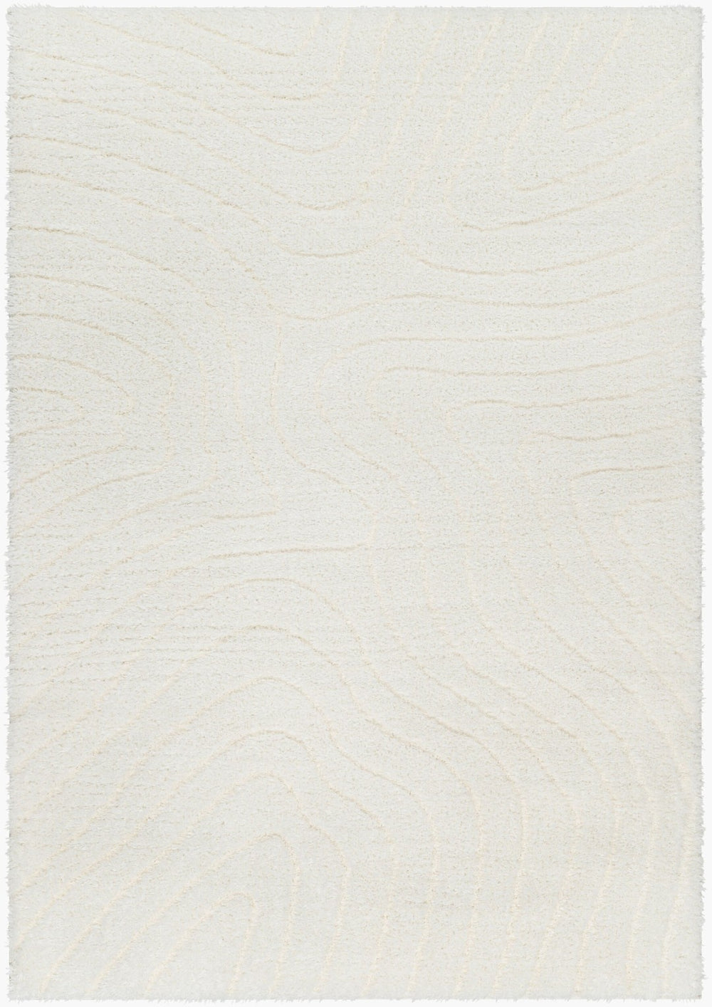 Livabliss Nomadic Plush Polyester Area Rug Turkish Woven Soft Pile for Living or Bedroom Floors Ivory 5'3" x 7' NMC2315-537
