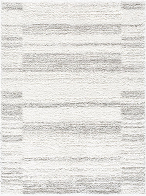 Livabliss Nomadic Plush Polyester Area Rug Machine Woven in Turkey for Bohemian Living Spaces Cream, Light Sl 5'3" x 7' NMC2323-537