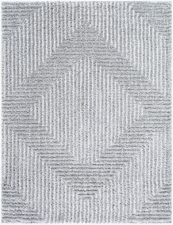 Livabliss Nomadic Plush Polyester Area Rug Turkish Woven for Living Room Bedroom Dining Gray, Light Sla 5'3" x 7' NMC2324-537