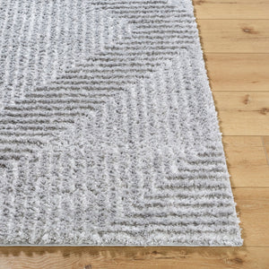 Livabliss Nomadic Plush Polyester Area Rug Turkish Woven for Living Room Bedroom Dining Gray, Light Sla 5'3" x 7' NMC2324-537