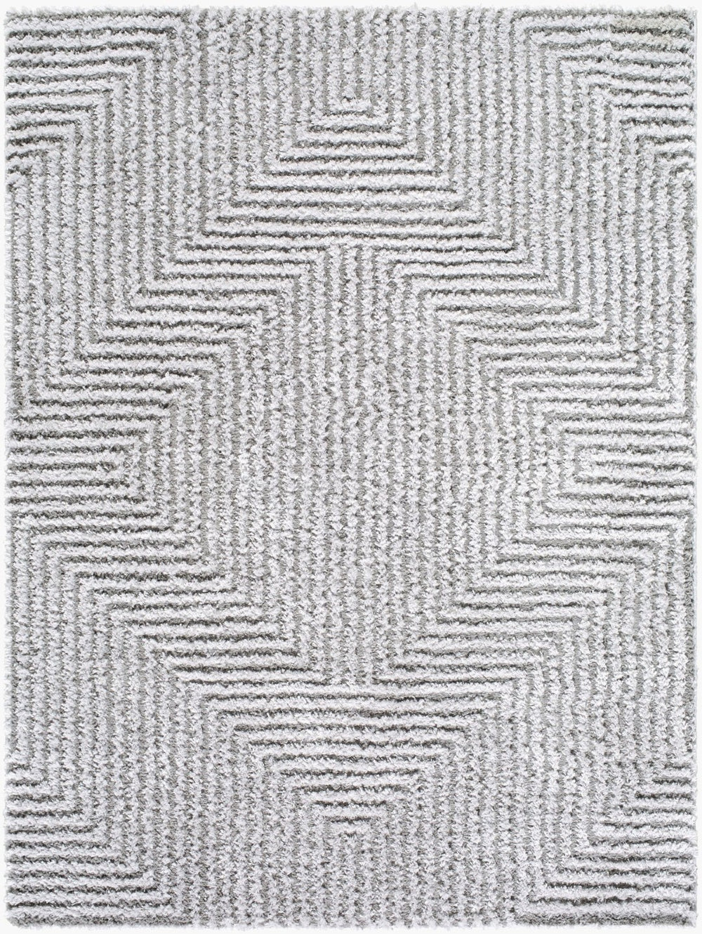 Livabliss Nomadic Collection Plush Polyester Area Rug Turkey Woven for Living Room Bedroom Floors Light Slate, Gr 7'10" x 10' NMC2325-71010