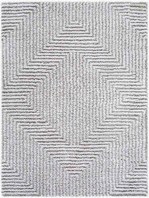 Livabliss Nomadic Collection Plush Polyester Area Rug Turkey Woven for Living Room Bedroom Floors Light Slate, Gr 7'10" x 10' NMC2325-71010