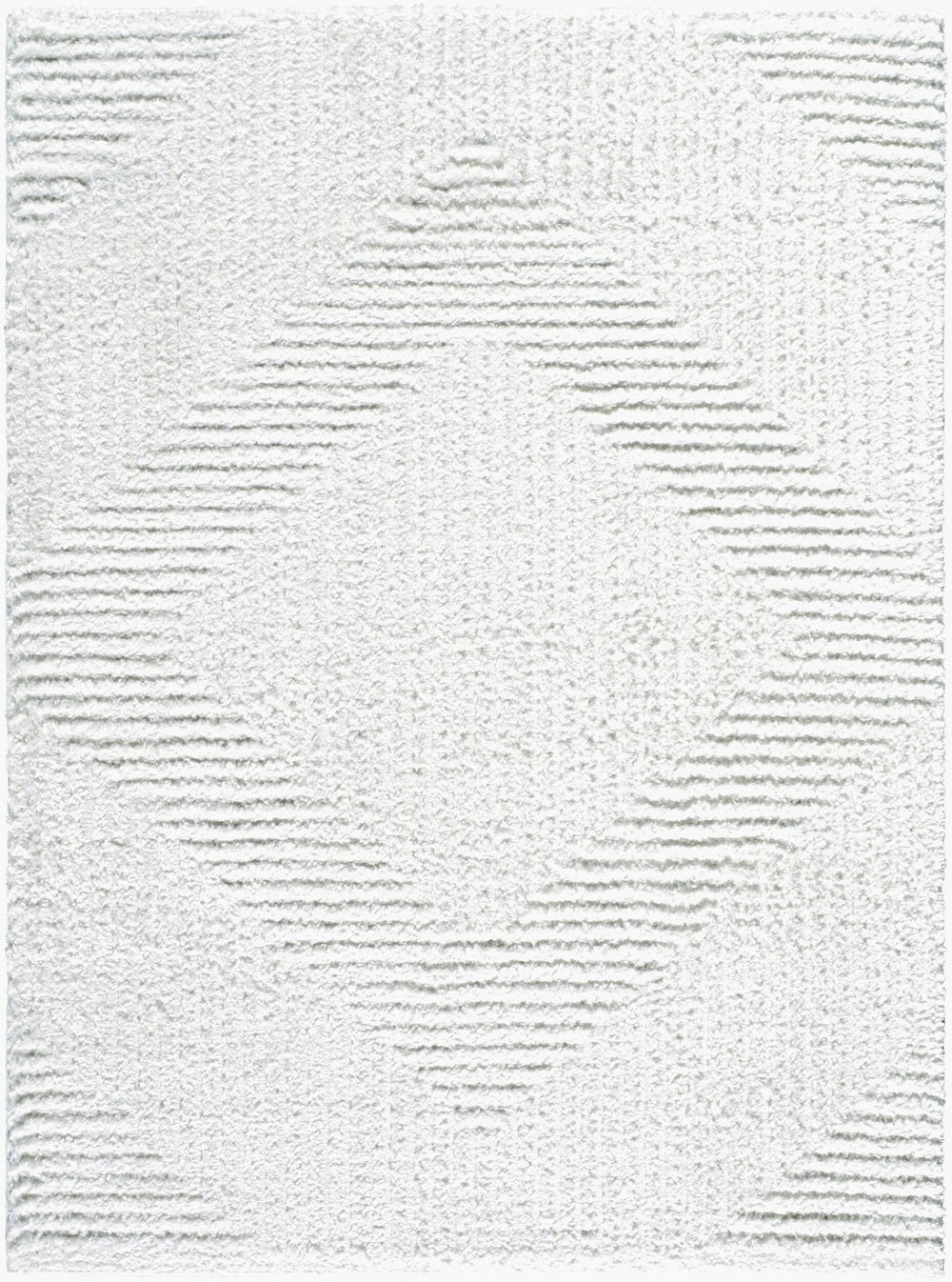 Livabliss Nomadic Collection Plush Polyester Area Rug Turkish Woven for Living and Dining Rooms Cream, Light Sl 5'3" x 7' NMC2326-537