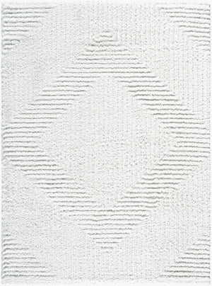 Livabliss Nomadic Collection Plush Polyester Area Rug Turkish Woven for Living and Dining Rooms Cream, Light Sl 5'3" x 7' NMC2326-537