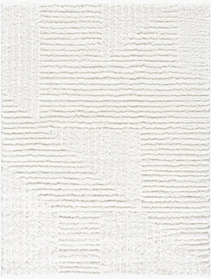 Livabliss Nomadic Plush Polyester Area Rug Machine Woven in Turkey for Living Rooms and Bedrooms Cream, White 7'10" x 10' NMC2328-71010