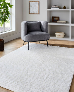 Livabliss Nomadic Plush Polyester Area Rug Turkish Woven Global Pattern for Living Bedroom Light Slate, Cr 5'3" x 7' NMC2329-537