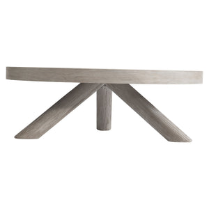 Bernhardt Bernhardt Harmon Cocktail Table In Textured Gris Finish — 48" Round Pine Veneer Top, Three-Leg Stability 555015
