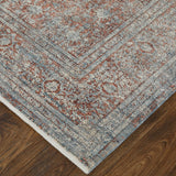 Feizy Rugs Marquette Polyester/Acrylic Machine Made Bohemian & Eclectic Rug Blue/Red/Gray 2'-8" x 10'
