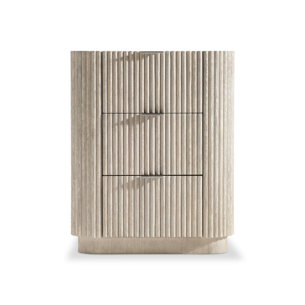 Bernhardt Bernhardt Lucerne Wire-brushed Oak Bedside Chest with Usb Charging and Soft-close Drawers 23.5" W x 19.75" D x 29" H 393229