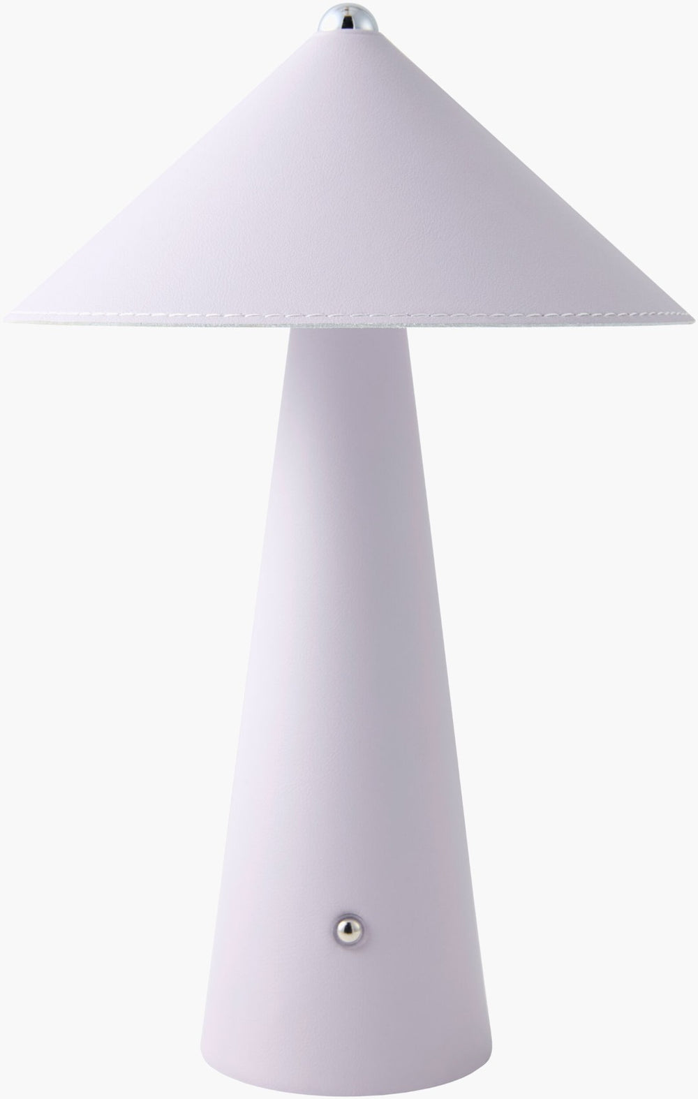 Livabliss Nomelle Cordless Mid-century Table Lamp with Felt Metal and Leather Accent Details NMLE-014
