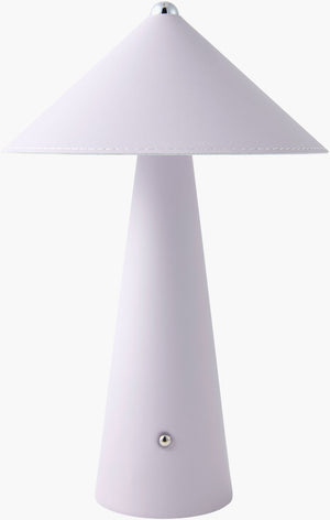 Livabliss Nomelle Cordless Mid-century Table Lamp with Felt Metal and Leather Accent Details NMLE-014