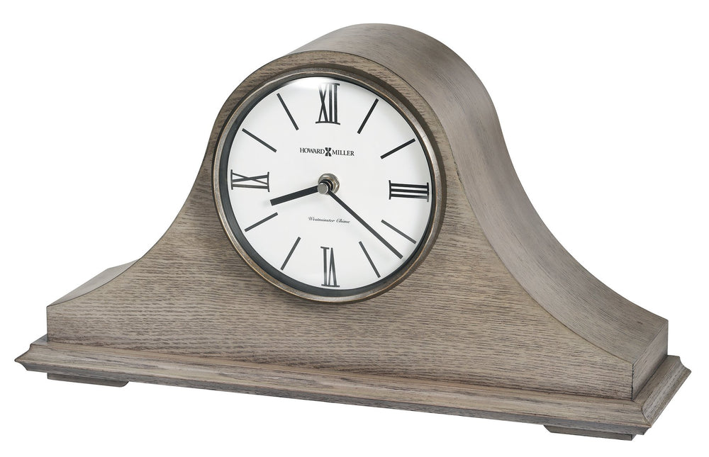 Hekman Furniture 635223 Lakeside Mantel Clock - Elegant Ash-veneered Design With Westminster Chime & Timeless Style Seaside Grey Lakeside Mantel Clock 635223