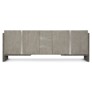 Bernhardt Bernhardt Foundations Two-Tone Entertainment Credenza 94" Rustic Modern Media Console With Storage, Soft-Close Doors 306890