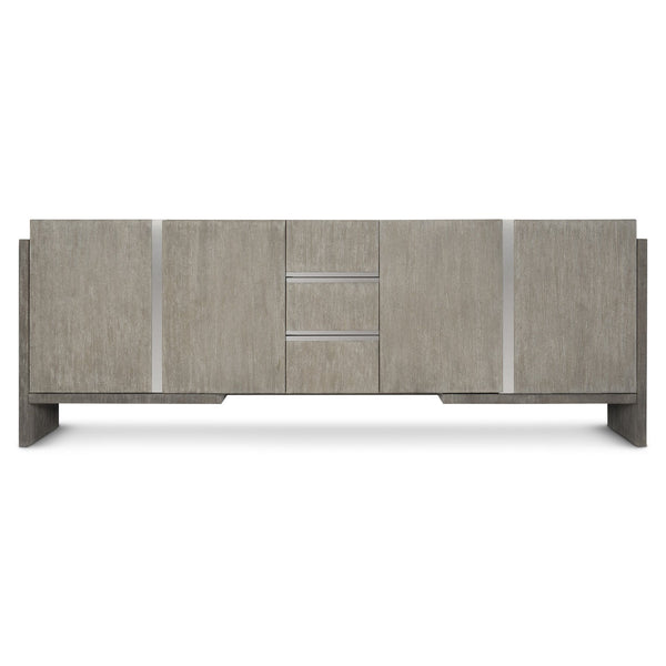 Bernhardt Bernhardt Foundations Two-Tone Entertainment Credenza 94" Rustic Modern Media Console With Storage, Soft-Close Doors 306890