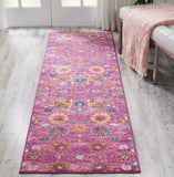 Nourison Passion PSN01 Machine Made Power-loomed No Border Indoor Only Bohemian Transitional Rug Fuchsia, Pink 100% Polypropylene 99446389664