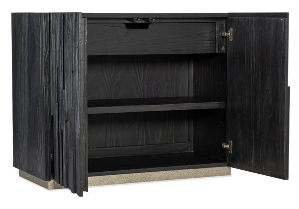 Hooker Furniture Chapman Charred Shou Sugi Ban Accent Chest With Hand-Hammered Pewter Accents, Media-Ready Storage 6033-85004-99