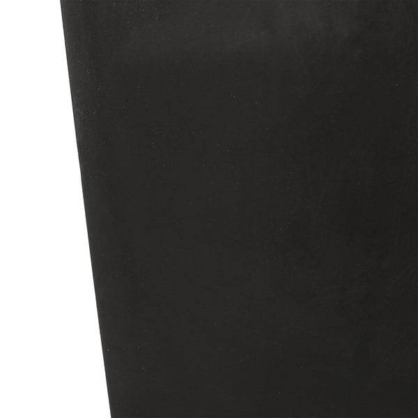 English Elm Ella Handcrafted Cast Stone Outdoor Planter Tapered Architectural Design for Patio 69576.00BLK