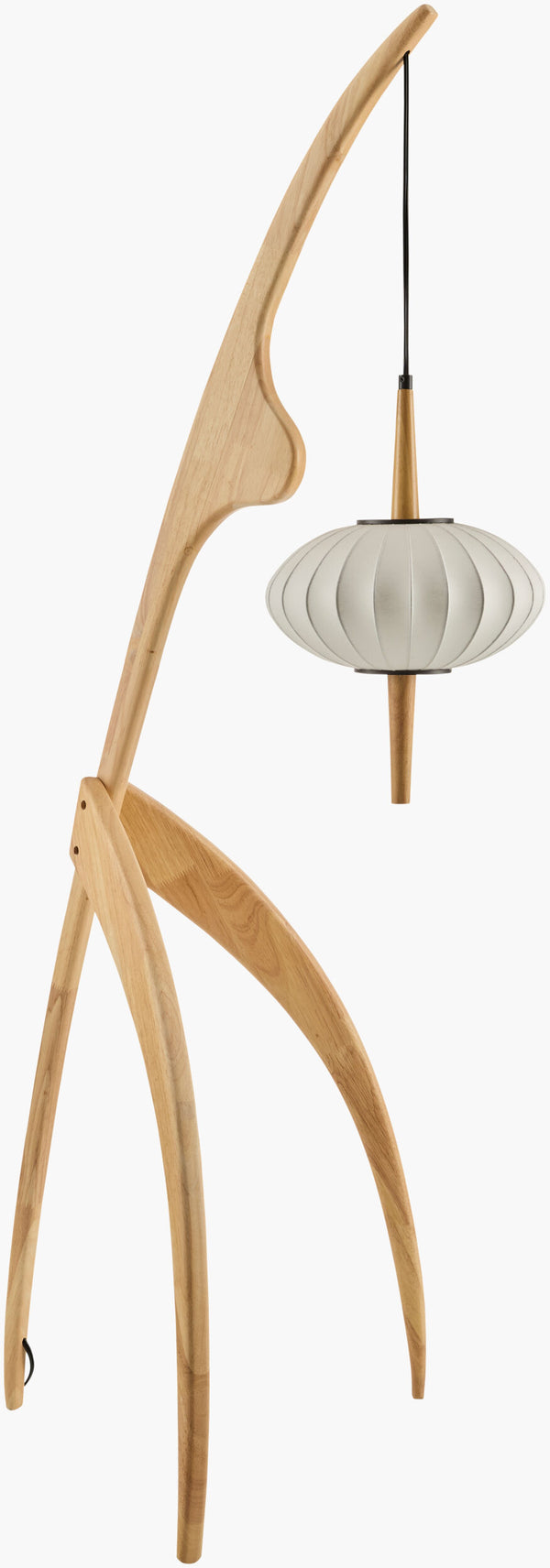 Surya Niamey 65" Classic Accent Floor Lamp With Dual-layered Linen Shade For Warm, Inviting Ambiance Body, Cream,Shade, White,Cord, Translucent Rubber Wood,Linen,Linen,Linen,Plastic Nmy-001