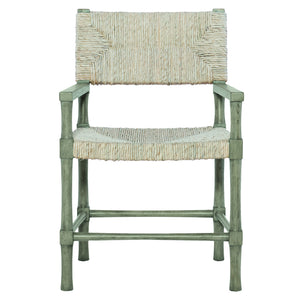 Bernhardt Bernhardt Palma Arm Chair With Hand‑Woven Abaca, Rustic Gray Oak Frame — Modern Farmhouse Comfort 369544