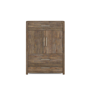 A.R.T. Furniture Stockyard Drawer Chest - Transitional Design With Ample Storage, Cedar-lined Drawers & Adjustable Shelf Brown Ash And Poplar Solids,Knotty White Oak Veneers,Metal 284152-2303