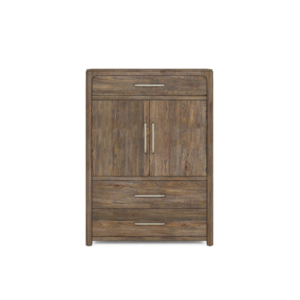 A.R.T. Furniture Stockyard Drawer Chest - Transitional Design With Ample Storage, Cedar-lined Drawers & Adjustable Shelf Brown Ash And Poplar Solids,Knotty White Oak Veneers,Metal 284152-2303