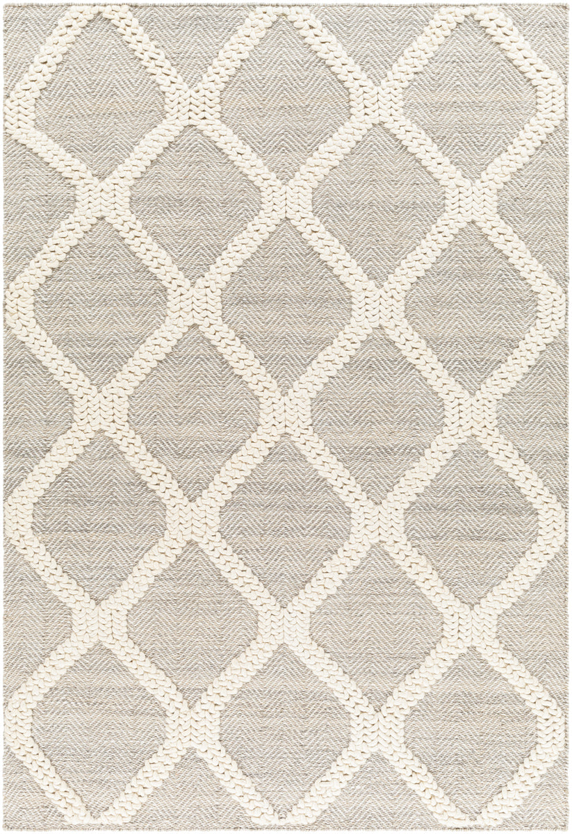 Nina NNA-2300 9' x 12' Handmade Rug NNA2300-912  Ivory, Taupe Surya