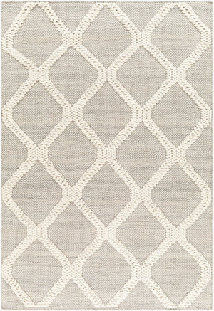 Livabliss Nina Handwoven Wool Blend Runner Rug Scandinavian Modern Style for Hallway or Bedroom Ivory, Taupe 8' x 10' NNA2300-810