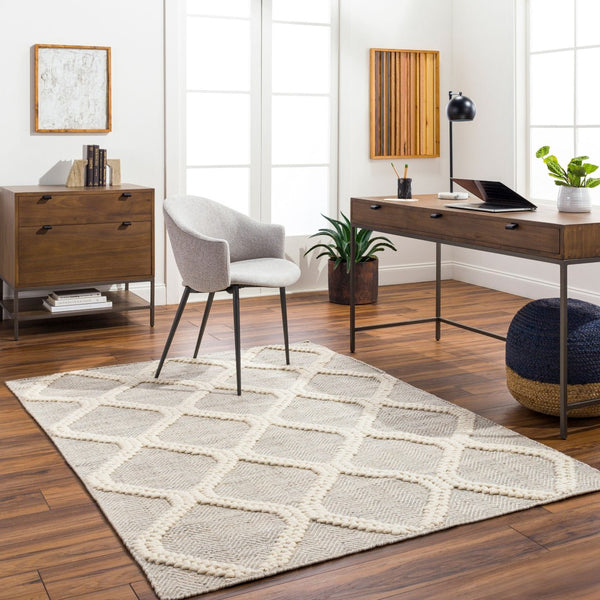 Livabliss Nina Handwoven Wool Blend Runner Rug Scandinavian Modern Style for Hallway or Bedroom Ivory, Taupe 2'6" x 8' NNA2300-268