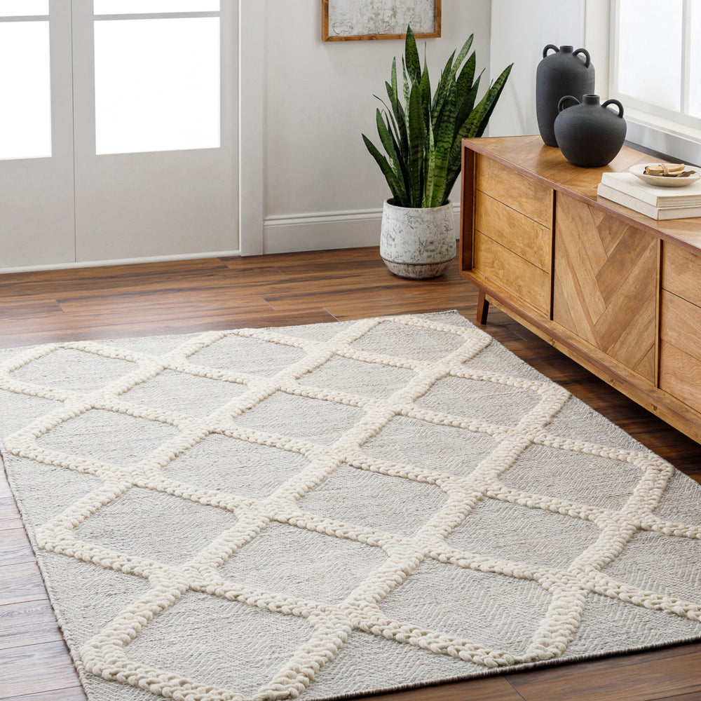 Nina NNA-2300 9' x 12' Handmade Rug NNA2300-912  Ivory, Taupe Surya