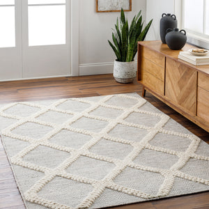 Nina NNA-2300 9' x 12' Handmade Rug NNA2300-912  Ivory, Taupe Surya