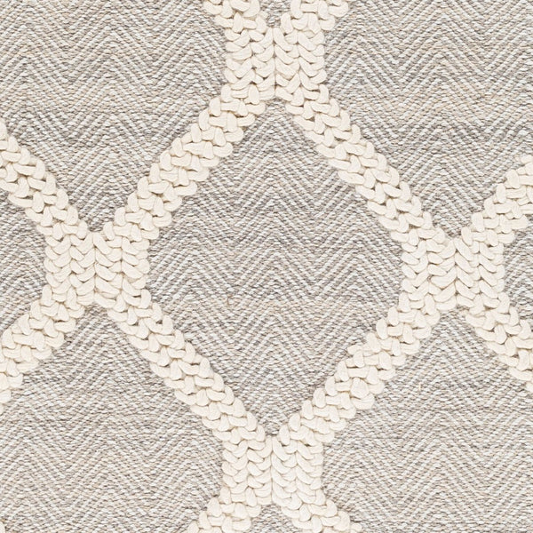 Livabliss Nina Handwoven Wool Blend Runner Rug Scandinavian Modern Style for Hallway or Bedroom Ivory, Taupe 8' x 10' NNA2300-810