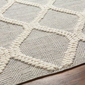 Nina NNA-2300 9' x 12' Handmade Rug NNA2300-912  Ivory, Taupe Surya