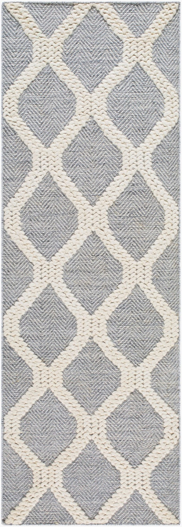Livabliss Nina Handwoven Wool Blend Runner Rug Scandinavian Modern Style for Hallways Ivory, Medium G 2'6" x 8' NNA2301-268