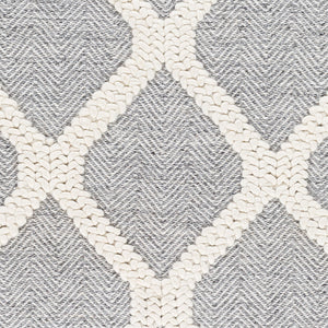 Nina NNA-2301 9' x 12' Handmade Rug NNA2301-912  Ivory, Medium Gray, Black Surya