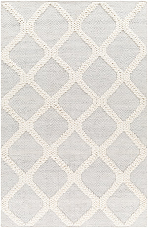 Nina NNA-2302 9' x 12' Handmade Rug NNA2302-912  Silver Gray, Cream Surya