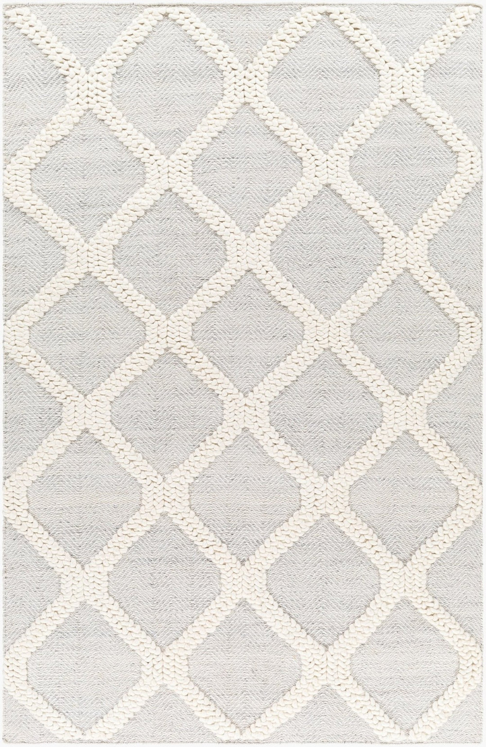 Livabliss Nina Handwoven Wool Blend Runner Rug Scandinavian Modern Style for Hallway or Entryway Silver Gray, Cr 8' x 10' NNA2302-810
