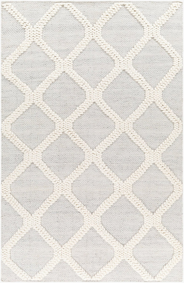 Livabliss Nina Handwoven Wool Blend Runner Rug Scandinavian Modern Style for Hallway or Entryway Silver Gray, Cr 8' x 10' NNA2302-810