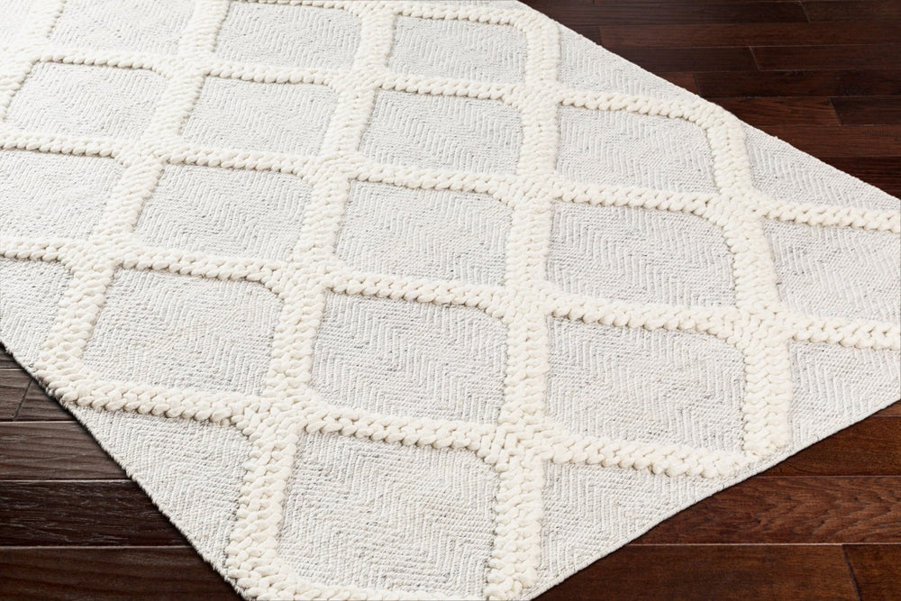 Livabliss Nina Handwoven Wool Blend Runner Rug Scandinavian Modern Style for Hallway or Entryway Silver Gray, Cr 8' x 10' NNA2302-810
