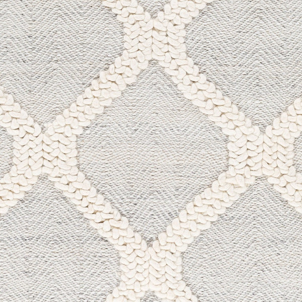 Livabliss Nina Handwoven Wool Blend Runner Rug Scandinavian Modern Style for Hallway or Entryway Silver Gray, Cr 8' x 10' NNA2302-810