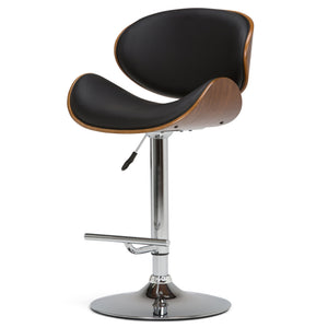 English Elm Marana Adjustable Swivel Bar Stool – Stylish Mid-Century Modern Design With Comfortable Padded Seat B136P158923