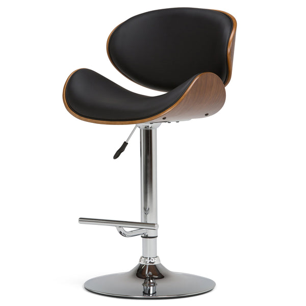 English Elm Marana Adjustable Swivel Bar Stool – Stylish Mid-Century Modern Design With Comfortable Padded Seat B136P158923